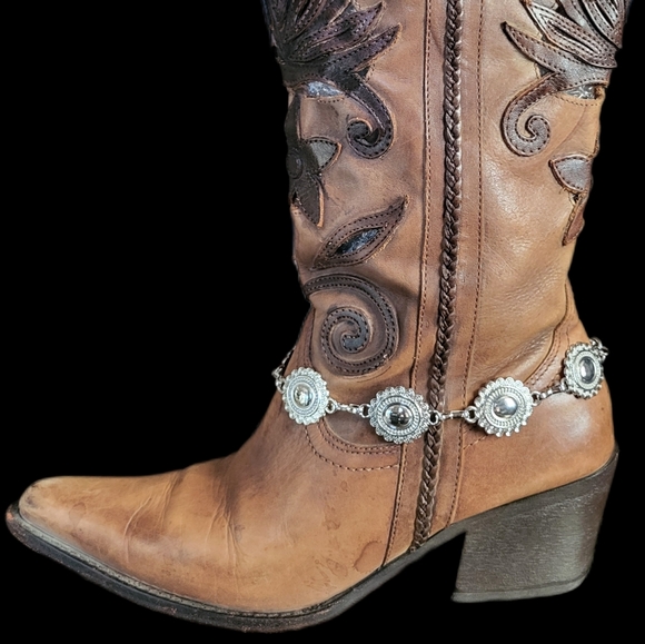 Accessories - Western Cowboy Boot Chain Boot Jewelry Silver Chain Southwestern Boot Chain